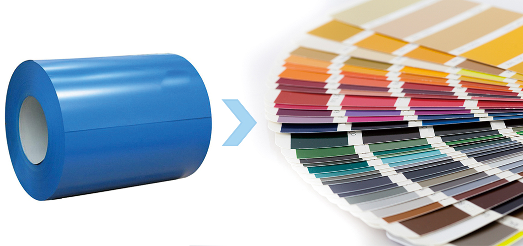 Color coated steel roll color card